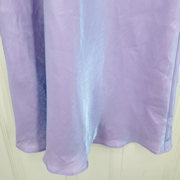 VTG Y2K Deadstock Masquerade Iridescent Maxi Skirt M Purple - Picture 10 of 13
